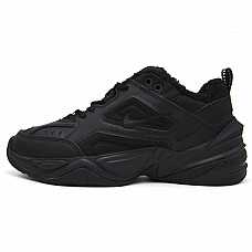 Зимние Nike M2K Tekno All Black With Fur