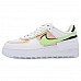 Женские Nike Air Force 1 Shadow White/Black/Volt/Peach